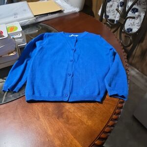 Kids Royal Blue Button-Front Cardigan Sweater